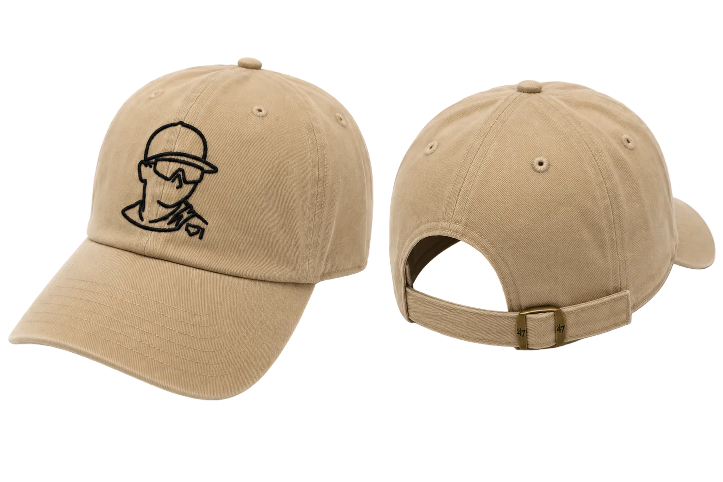 Silhouette Dad Hat - Black/Tan