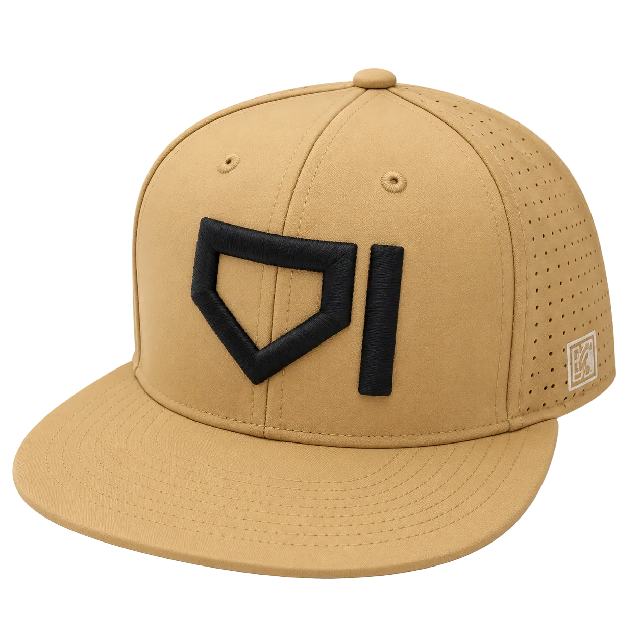 Homeplate Fitted Hat - Black/Vegas Gold