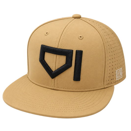 Homeplate Fitted Hat - Black/Vegas Gold